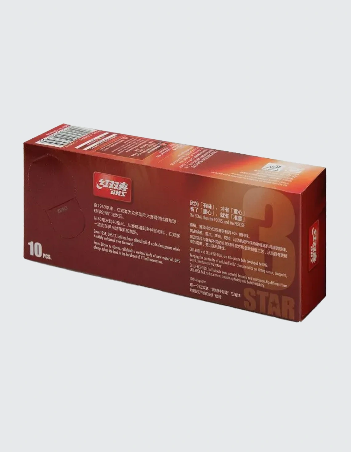 توپ پینگ پنگ - - دبل هپینس 3 ستاره +ABS D40 بسته 10 عددی MGH